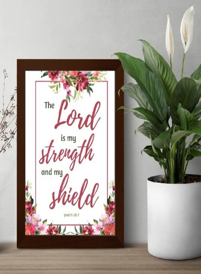 Printality Bible Verse Wall Photo Frame, Christians Hanging Photo Frames THE LORD IS MY STRENGTH - Image 4